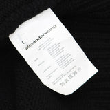 Alexander Wang Womens Rib Merino Wool Blend Mock Neck Sweater Black L