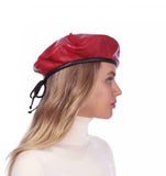 Eric Javits Women's USA Made Kate Italian Lamb Leather Beret