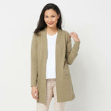 Isaac Mizrahi Live! Essentials Women's Open Front Cardigan Cactus Large
