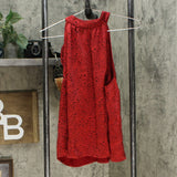 INC International Concepts Women's Heart Print Bow Top