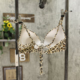 Shade & Shore Women's Leopard Lightly Lined Bikini Top