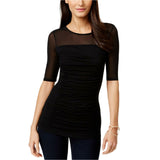INC International Concepts Women's Ruched Illusion Top