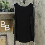 DG2 by Diane Gilman Women's Mixed Media Easy Tank Top Black Large