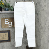 DG2 by Diane Gilman Glitter Spray Anniversary Skinny Jeans Ivory 12