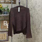 Prologue Women's Rib Knit Mock Turtleneck Pullover Sweater