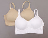 Rhonda Shear 2 Pack Molded Cup Bras With Mesh Back Detail White/ Nude Plus 1X
