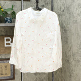 Lemon Way Women's Plus Size 365 Poplin Stretch Embroidered Button Down Shirt