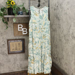 A New Day Women's Floral Print Sleeveless Tiered Midi Dress