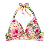 Kona Sol Women's Floral Ruched Bikini Top