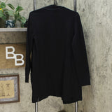 Isaac Mizrahi Live! Essentials Women's Open Front Cardigan Black Large