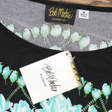 Bob Mackie Women's Rose Trellis Print Knit Top