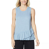 DG2 by Diane Gilman Women's Asymmetric Ruffle Tank Top