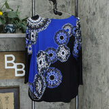 JM Collection Women's Tie Dye Metallic Accents Boat Neck Knit Top