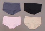Hanes 4 Pairs Women's Cool and Comfortable Microfiber Boyshort Underwear