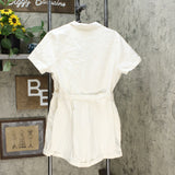 Wild Fable Women's Short Sleeve Zip Front Utility Romper