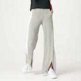 G.I.L.I. Women's Wide Leg Knit Pants Grey Large