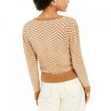 Lucy Paris Women's Junior Fit Chevron Print Sweater