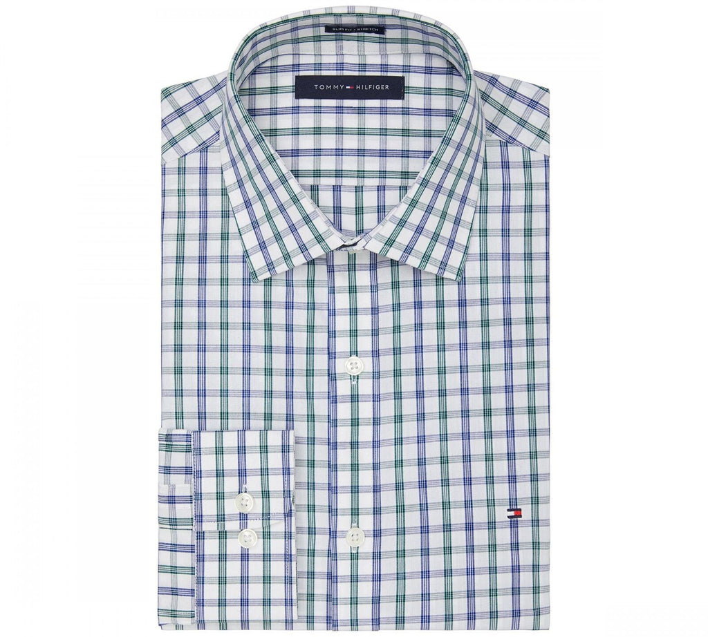 Tommy Hilfiger Slim-Fit Performance Stretch Check Dress Shirt Pine L 1 Biggybargains Tommy Hilfiger Slim-Fit Performance Stretch Check Dress Shirt Pine L 1 Biggybargains