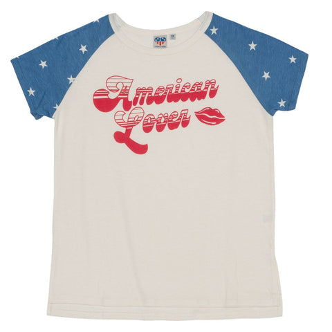 Junk Food Women's American Lover Short Sleeve Raglan T-Shirt