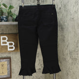 DG2 by Diane Gilman Women's Petite Ruffle Hem Cropped Jeans