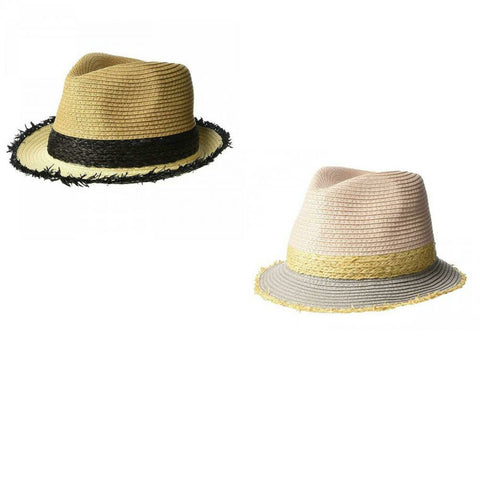 Steve Madden Women's Colorblocked Short Brim Fedora Hat