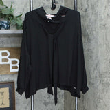 Laurie Felt Women's Criss Cross Scarf Long Sleeve Blouse