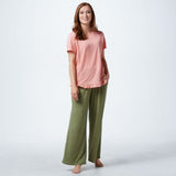 AnyBody Women's Plus Size Crinkle Knit Wide-Leg Pants