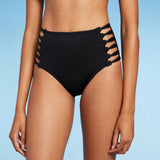 Shade & Shore Women's Knot Side High Waist Bikini Bottom