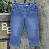 Belle by Kim Gravel Women's Flexibelle Pull-On Capri Jeans