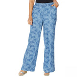 NWT DG2 By Diane Gilman Womens SoftCell Denim Wide-Leg Pant. 720894-Plus Plus 1X
