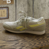 Reebok Women's Classic Lace Up Jogger Sneakers Gray/ Lemon/ White 7-1/2