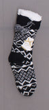 Gilligan & O'Malley Women's Sherpa Lined Fair Isle Pom Poms Slipper Socks