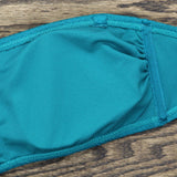 Xhilaration Womoen's Textured Tie-Front Bandeau Bikini Top