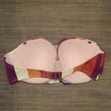 Shade & Shore Women's Light Lift Bandeau Bikini Top Multicolor Stripe 38DD