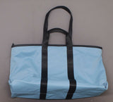 Wild Fable Zip Closure Faux Leather Trim Weekender Bag Aqua Blue