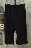 Nina Leonard Women's Miracle Matte Jersey Lace Trimmed Pants