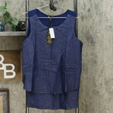 DG2 by Diane Gilman Women's SoftCell Chambray Easy Tank Top