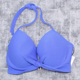 Shade & Shore Women's Light Lift Twist-Front Textured Bikini Top