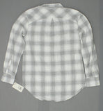 A New Day Women's Plaid Any Day Button Up Shirt Grey / White Small