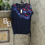 DG2 by Diane Gilman Women's Tie Dye Side Tie T-Shirt