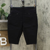 DG2 by Diane Gilman Pull On Bermuda Shorts Black Petite XS