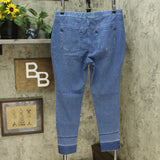 Belle by Kim Gravel Women's Plus Size Flexibelle Wide Release Hem Jeggings