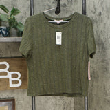 Crave Fame Women's Junior Fit Cozy Ribbed Top