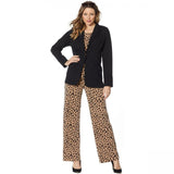 IMAN Women's Global Chic Luxury Resort Blazer With Printed Cuffs
