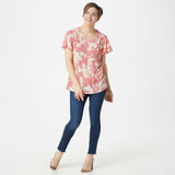 H by Halston Plus Size Crepe Shirting Flounce-Sleeve Blouse