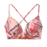 Shade & Shore Women's Lightly Lined V-Wire Crisscross Back Bikini Top