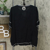 Colleen Lopez Women's Embroidered Poncho Top