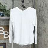 Nic+Zoe Petite Textured Knit Long-Sleeve Countryside Knit Top