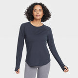 All In Motion Women's Essential Crewneck Long Sleeve T-Shirt Tee