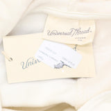 Universal Thread Women's Patchwork Hooded Sweatshirt Off-White L
